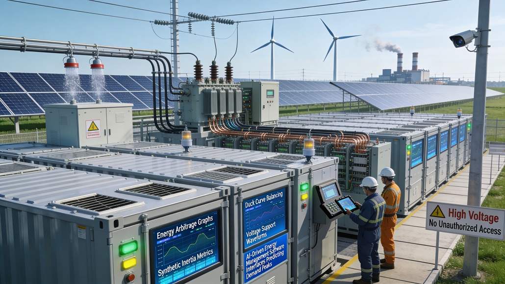industrial scale energy storage grid stability