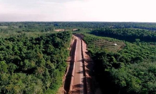 Completed section of the MBJ hauling road