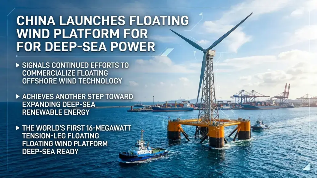 China Launches Floating Wind Platform for Deep-Sea Power
