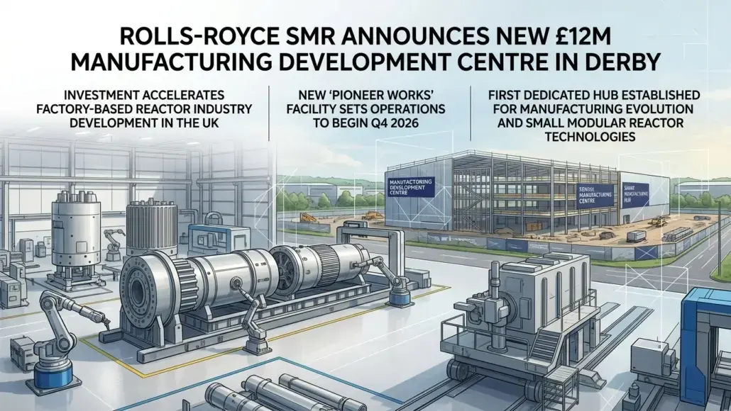 Rolls-Royce SMR Announces New £12m Manufacturing Development Centre in Derby