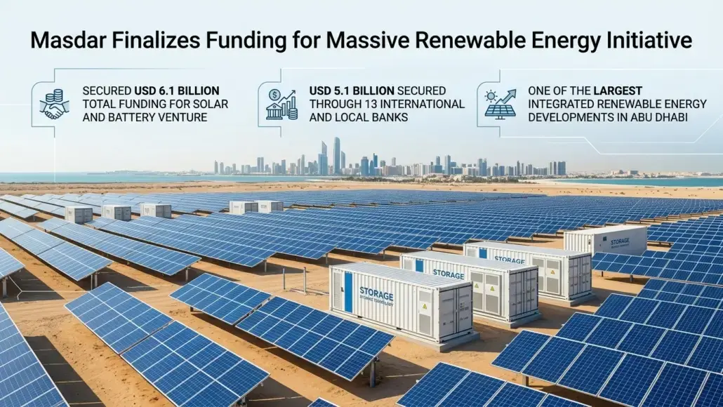 Masdar Finalizes Funding for Massive Renewable Energy Initiative