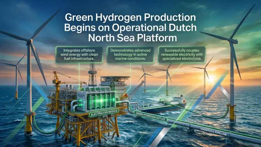 Green Hydrogen Production Begins on Operational Dutch North Sea Platform