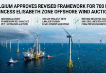Belgium Approves Revised Framework for 700 MW Princess Elisabeth Zone Offshore Wind Auction Belgium Approves Revised Framework for 700 MW Princess Elisabeth Zone Offshore Wind Auction