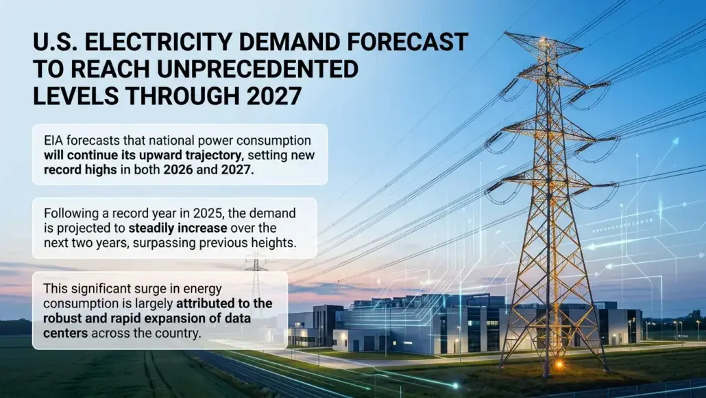 U.S. Electricity Demand Forecast to Reach Unprecedented Levels Through 2027