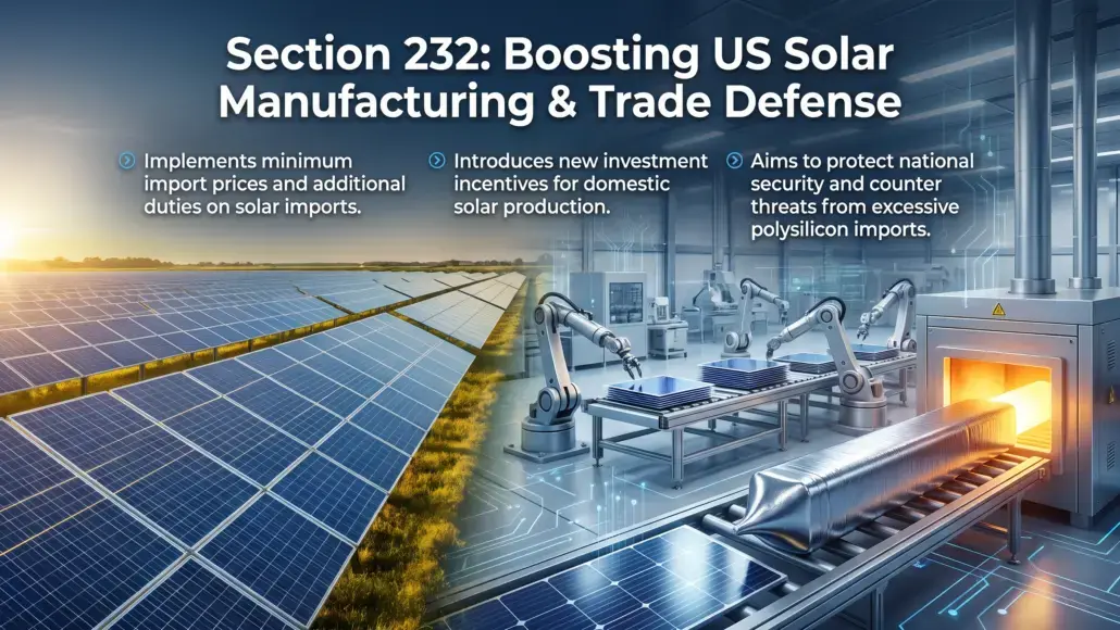 United States Implements Section 232 Duties and Minimum Prices for Polysilicon