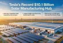 Tesla Submits Plans for $10.1 Billion Solar Manufacturing Campus in Texas Tesla Submits Plans for $10.1 Billion Solar Manufacturing Campus in Texas