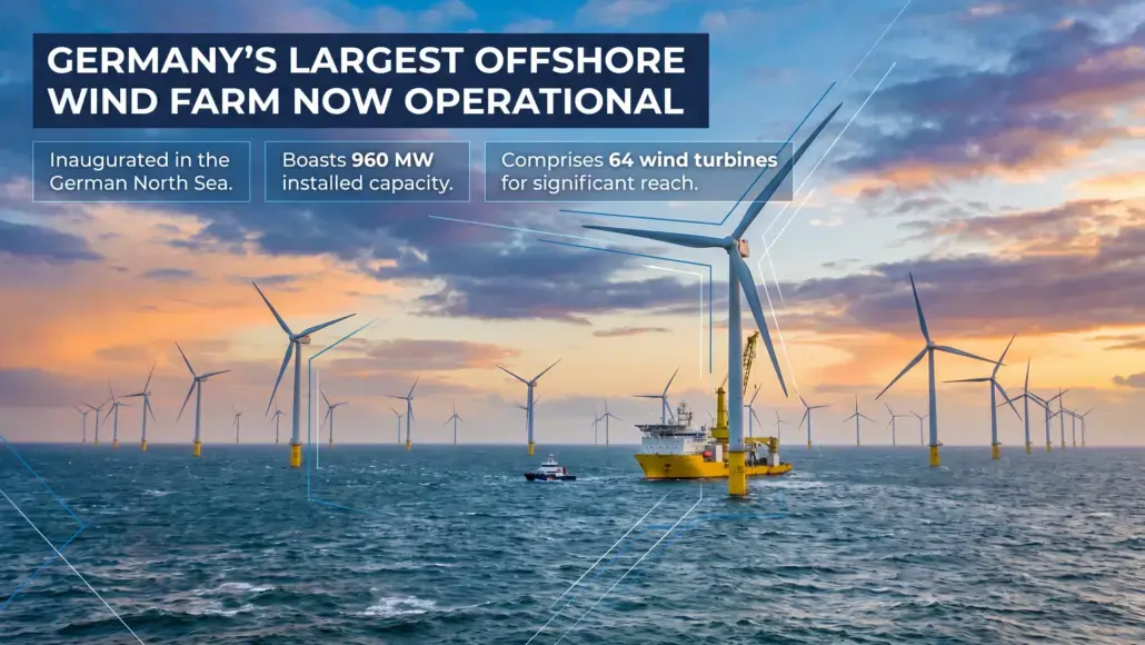 EnBW Opens He Dreiht, Germany's Largest Offshore Wind Farm at 960 MW