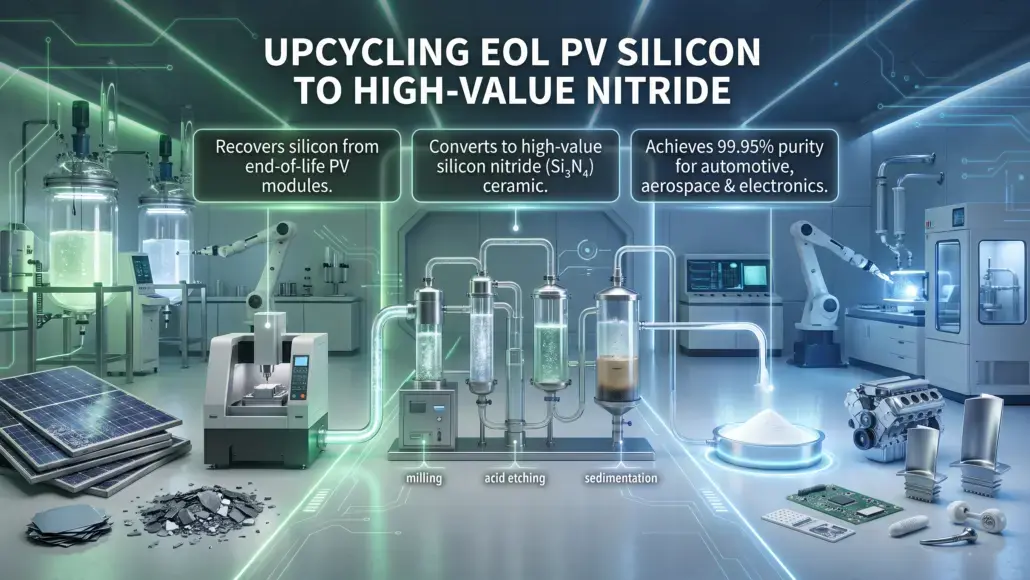 South Korean Researchers Upcycle End-of-Life PV Silicon into Silicon Nitride