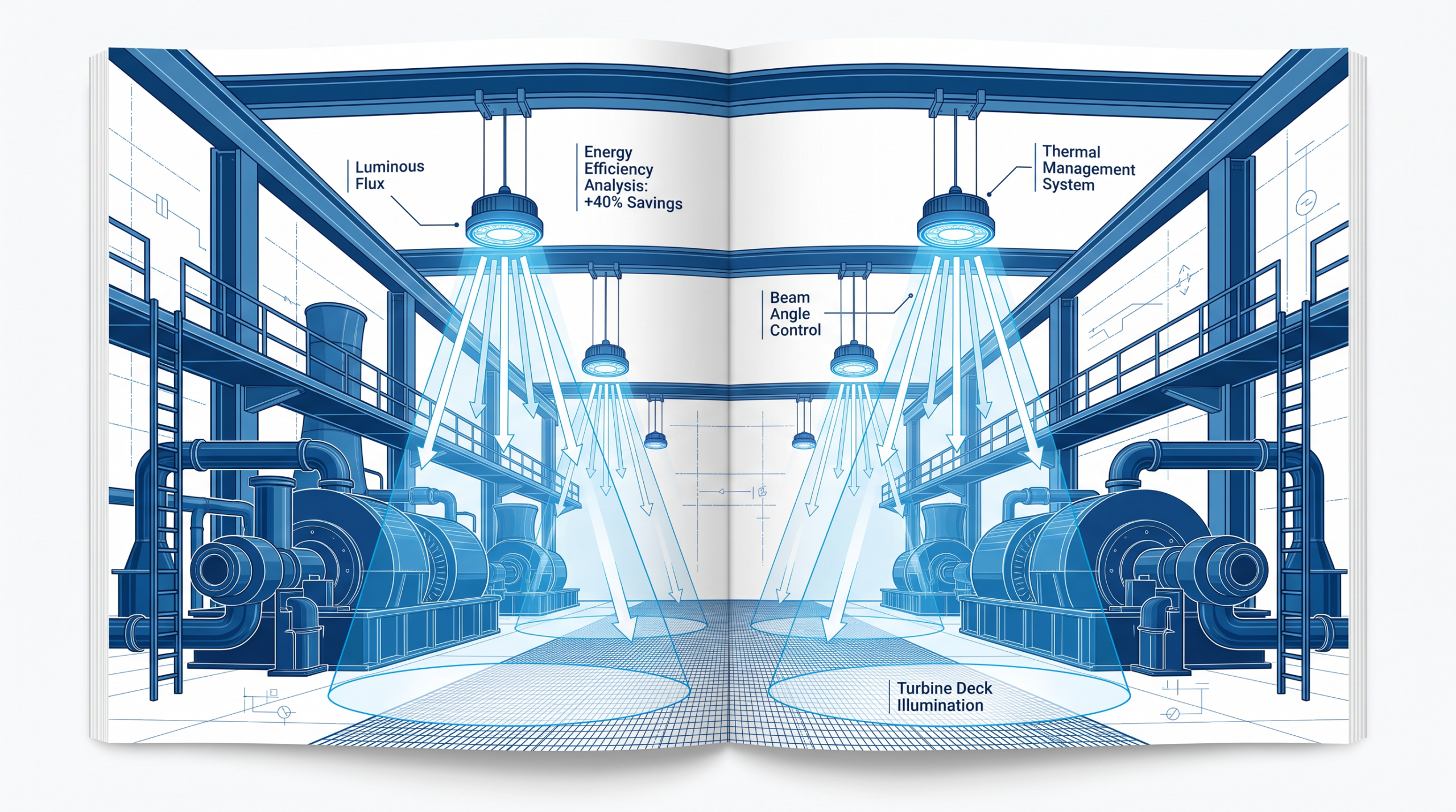 High-Bay Lighting System Infographic