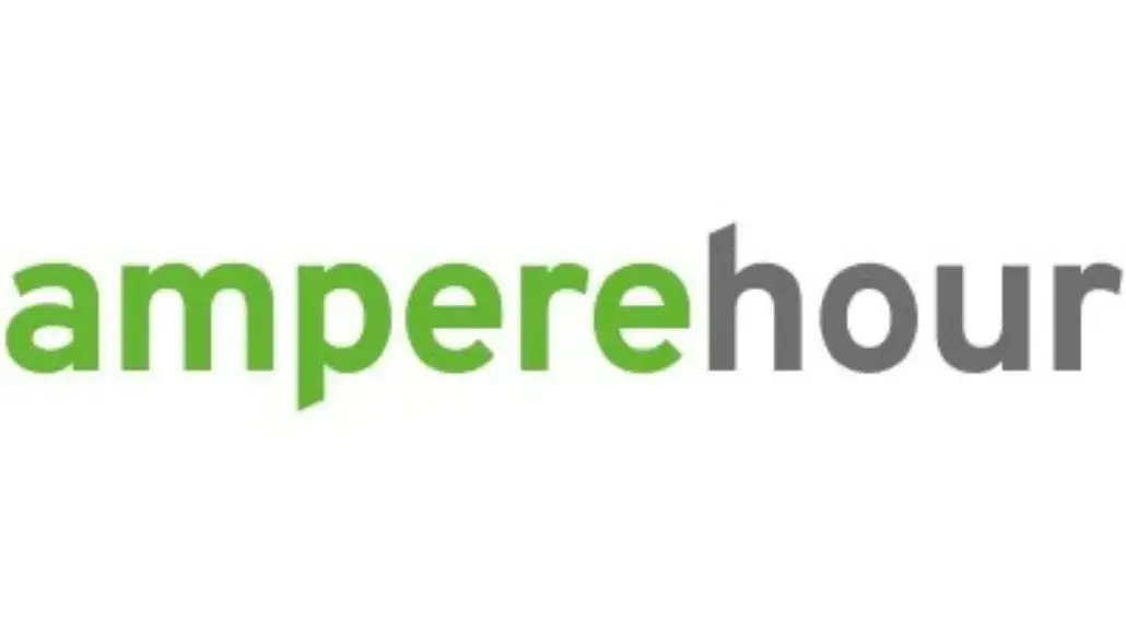 Amperhour logo: the word 'amper' in green followed by 'hour' in gray on white background.