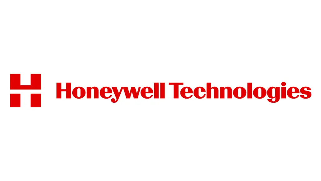 Honeywell Technologies logo: red wordmark with a left-aligned square H symbol on white background