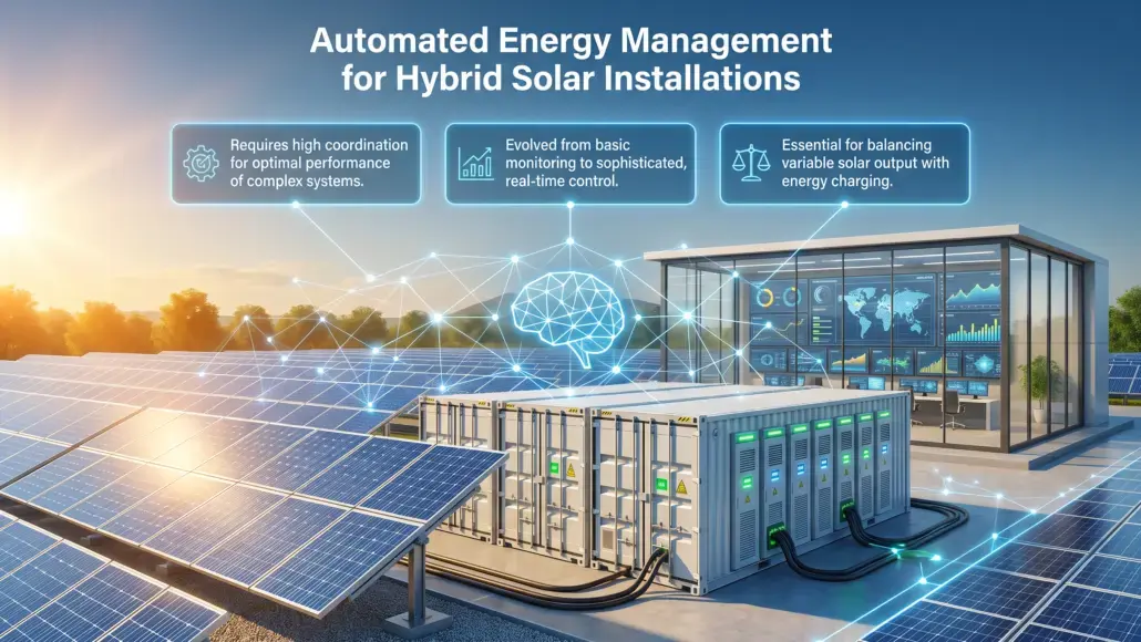 Automated Energy Management for Hybrid Solar Installations