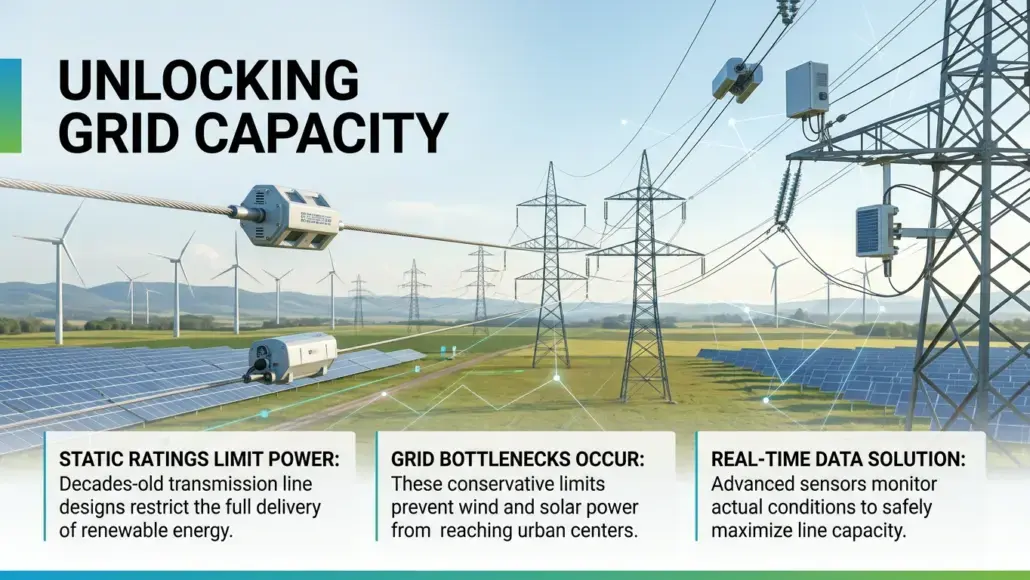 Dynamic Line Rating Increasing Transmission Capacity for Renewable Power