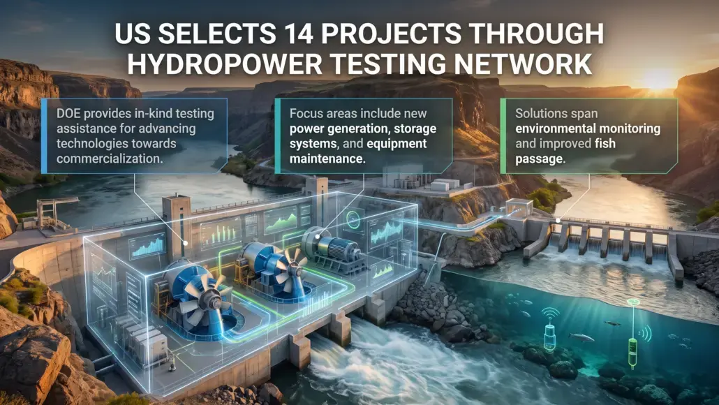 US Selects 14 Projects Through Hydropower Testing Network 
