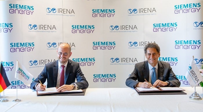 Siemens Energy and IRENA sign sustainable energy partnership agreement