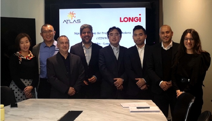 LONGi contracts with Atlas Renewable Energy for supply of 122MW bifacial modules in Chile